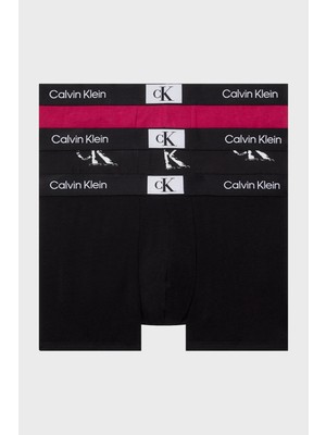 Calvin Klein Logolu Pamuklu 3 Pack Boxer 000NB3528EMRS Erkek Boxer 000NB3528E Mrs