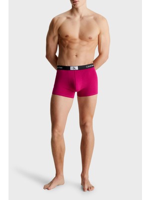 Calvin Klein Logolu Pamuklu 3 Pack Boxer 000NB3528EMRS Erkek Boxer 000NB3528E Mrs