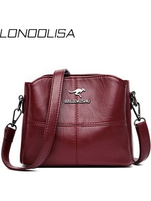 Kensen Shop 1 Kat Bordo Tarzı Yüksek Li Yumuşak Pu Deri Omuz Crossbody Çanta Wome Için Yeni Lüks Çanta Kadın Çanta Tasarımcısı Messenger Çanta Kesesi (Yurt Dışından)