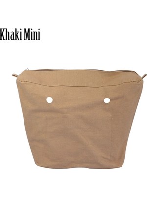 Kensen Shop Khaki Mini Style Tanqu Mini Obag Için Yeni Iç Astar Fermuarlı Cebi O Çanta Için Iç Su Geçirmez Kaplamalı Tuval Ekleme (Yurt Dışından)