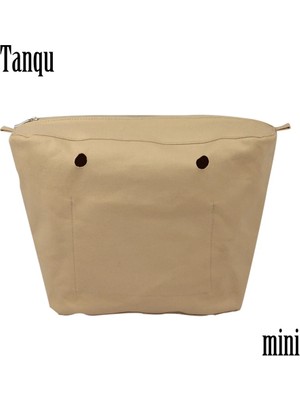 Kensen Shop Khaki Mini Style Tanqu Mini Obag Için Yeni Iç Astar Fermuarlı Cebi O Çanta Için Iç Su Geçirmez Kaplamalı Tuval Ekleme (Yurt Dışından)