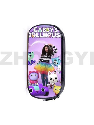 Kensen Shop GABBY31 Stili Gabbys Dollhouse Kozmetik Kutusu Kalem Kutusu 3D Anime Gabby Bebek Evi Okul Malzemeleri Kırtasiye Gençler Makyaj Çanta Düzenleyici (Yurt Dışından)