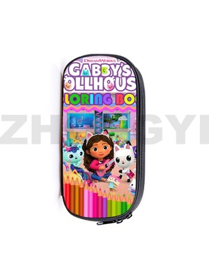 Kensen Shop GABBY31 Stili Gabbys Dollhouse Kozmetik Kutusu Kalem Kutusu 3D Anime Gabby Bebek Evi Okul Malzemeleri Kırtasiye Gençler Makyaj Çanta Düzenleyici (Yurt Dışından)