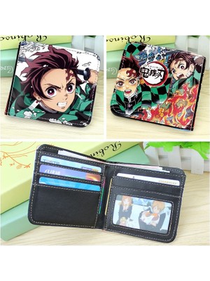 Kensen Shop Iblis Avcısı-4 Tarzı Anime Cartoon Demon Slayer: Kimetsu No Yaiba Kısa Pu Deri Cüzdan Kamado Tanjirounezukoagatsuma Zenitsu Bifold Çanta (Yurt Dışından)