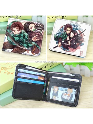 Kensen Shop Iblis Avcısı-4 Tarzı Anime Cartoon Demon Slayer: Kimetsu No Yaiba Kısa Pu Deri Cüzdan Kamado Tanjirounezukoagatsuma Zenitsu Bifold Çanta (Yurt Dışından)