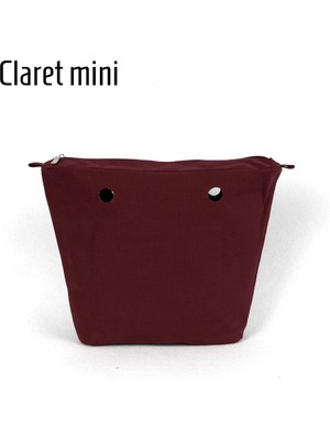 Kensen Shop Claret Mini Style Tanqu New Waterproof Inner Bag Organizer Insert Zipper Pocket For Classic Mini Obag Canvas Material For O Bag (Yurt Dışından)