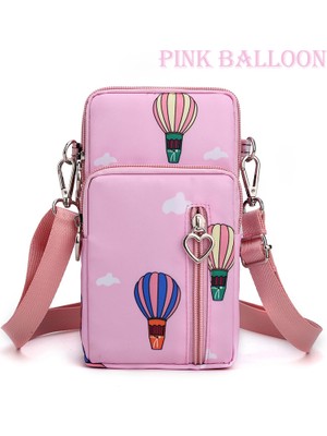 Kensen Shop Pembe Balon Stili Yeni Kadın Su Geçirmez Çanta Omuz Askısı Messenger Göğüs Çanta Cüzdan Çok Işlevli Cep Telefonu Çantası Sikke Çanta Kadınlar Için Çantalar (Yurt Dışından)