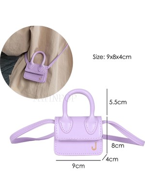 Kensen Shop Mor Tarzı Lüks Saplı Mini J Çanta Çantalar Çanta Kadın Tasarımcı Küçük Omuz Crossbody Çanta Kadın Ruj Çanta Kılıf (Yurt Dışından)