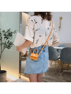 Kensen Shop Mor Tarzı Lüks Saplı Mini J Çanta Çantalar Çanta Kadın Tasarımcı Küçük Omuz Crossbody Çanta Kadın Ruj Çanta Kılıf (Yurt Dışından)