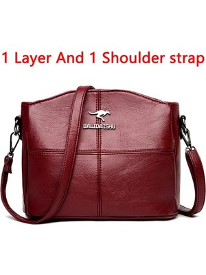 Kensen Shop 1 Kat Bordo Tarzı Yüksek Li Yumuşak Pu Deri Omuz Crossbody Çanta Wome Için Yeni Lüks Çanta Kadın Çanta Tasarımcısı Messenger Çanta Kesesi (Yurt Dışından)