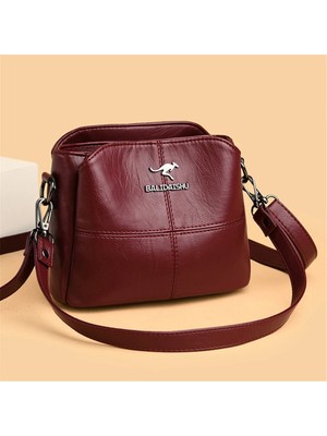 Kensen Shop 1 Kat Bordo Tarzı Yüksek Li Yumuşak Pu Deri Omuz Crossbody Çanta Wome Için Yeni Lüks Çanta Kadın Çanta Tasarımcısı Messenger Çanta Kesesi (Yurt Dışından)