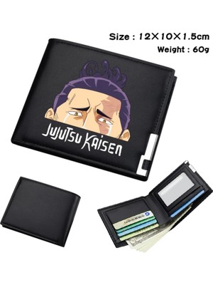 Kensen Shop XQZS210527 27 Stili Japon Anime Karikatür Cüzdan Jujutsu Kaisen Cüzdan Kart Sahibine Sahip Kısa Çanta (Yurt Dışından)