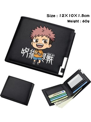 Kensen Shop XQZS210527 27 Stili Japon Anime Karikatür Cüzdan Jujutsu Kaisen Cüzdan Kart Sahibine Sahip Kısa Çanta (Yurt Dışından)