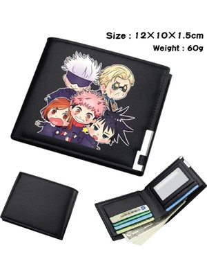 Kensen Shop XQZS210527 27 Stili Japon Anime Karikatür Cüzdan Jujutsu Kaisen Cüzdan Kart Sahibine Sahip Kısa Çanta (Yurt Dışından)