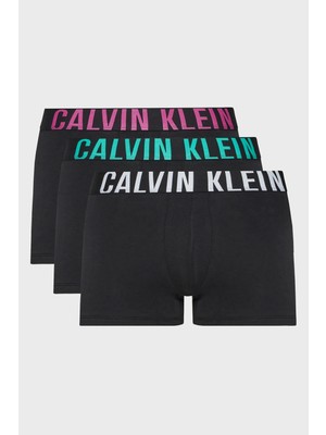 Calvin Klein Logolu Pamuklu 3 Pack Boxer 000NB3608ALXR Erkek Boxer 000NB3608A Lxr