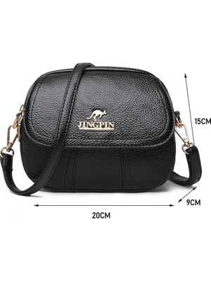 Kensen Shop M Tarzı Women Leather Shoulder Bag Multi-Pocket Mother Female Zipper Crossbody Handbags Fashion Exquisite Shopping Bag (Yurt Dışından)