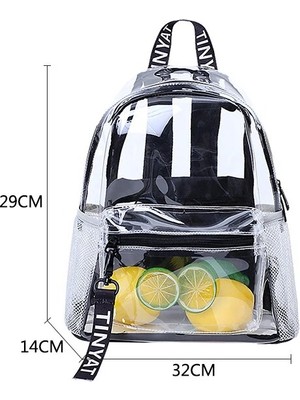 Kensen Shop Şeffaf Stil Moda Temizle Pvc Kadın Sırt Çantası Yeni Trend Şeffaf Katı Sırt Çantası Seyahat Okul Sırt Çantası Kızlar Için Çocuk Mochila (Yurt Dışından)