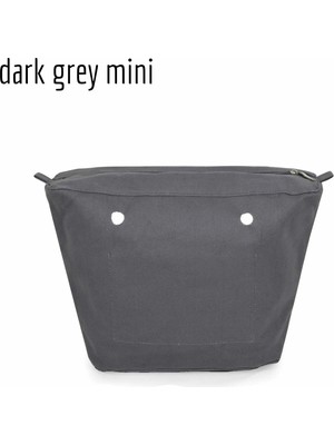 Kensen Shop Dark Grey Mini Style Tanqu New Waterproof Inner Bag Organizer Insert Zipper Pocket For Classic Mini Obag Canvas Material For O Bag (Yurt Dışından)