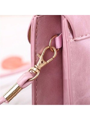 Kensen Shop Tip 2 Koyu Pembe Stili Kadın Deri Messenger Çanta Mini Cep Cep Telefonu Kılıfı Öğrenci Crossbody Kılıf Debriyaj Çanta Cüzdan Kız Küçük Omuz Çantası Çanta (Yurt Dışından)