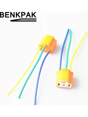 Xiyu Shop H4 Araba Kamyon Kadın Seramik Isı Direnci Far Uzatma Konnektörü Tel Soket Adaptörü Kablo Soket Kablo Demeti 10 cm (Yurt Dışından)