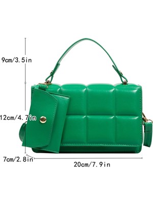 Kensen Shop Yeşil Stil 20X12X7CM 2022 Yeni Kadın Küçük Yeşil Çanta Tasarımcısı Sarı Deri Omuzdan Askili Çanta Saplı Mavi Çanta Kadınlar Için Crossbody Çanta (Yurt Dışından)