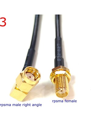 Xiyu Shop Tip3-1 Adet Tarzı 15CM RG174 Sma Sma Erkek Dişi Bağlantı Derecesi Sağ Açı Rpsma Rpsma Dişi Uzatma Kablosu Bakır Tel Için RG-174 Anten (Yurt Dışından)