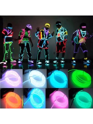 Xiyu Shop Sarı Stil 3 Milyon Glow El Tel Kablo LED Neon Noel Dans Partisi Dıy Kostümleri Giyim Aydınlık Araba Işık Dekorasyonu Elbise Topu Rave (Yurt Dışından)