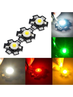 Xiyu Shop 3W Tarzı Rgb 10X 1W 3W Yüksek Güç Beyaz Kırmızı Mavi Yeşil Işık Boncuk Verici LED Ampul Diyot Lamba Yuvası Yıldız Pcb Platine Soğutucu (Yurt Dışından)