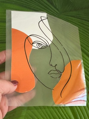 Gönülden Tasarım 19X14 cm Ütü Ile Yapışan Kadın Silüeti Transfer Baskı Arma