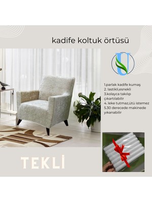 Uy Style Kadife Tek Kişilik Koltuk Örtüsü,berjer Kılıfı Lastikli