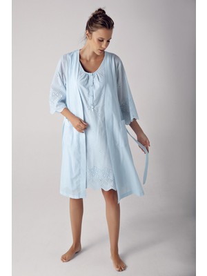 Artış Collection Dokuma Pamuklu Lohusa Gecelik Sabahlık Takım 10402