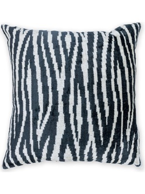 Soho Antiq Miri Zebra Desenli El Yapımı Ikat Kırlent 50X50 cm