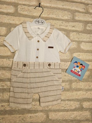 Jolly Joy Çizgi Dokumalı Erkek Tulum