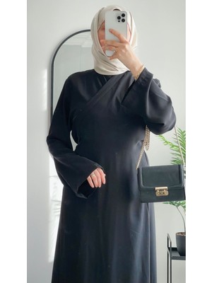 Wedof Design Anvelop Abaya Uzun Ferace Kap Namaz Elbisesi