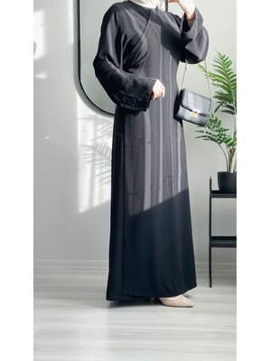 Wedof Design Anvelop Abaya Uzun Ferace Kap Namaz Elbisesi