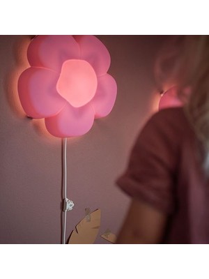 IKEA Led'li Pembe Çiçek Model Çocuk Odası Lambası Meridyendukkan 1.6 W Lila Tavan Lambası