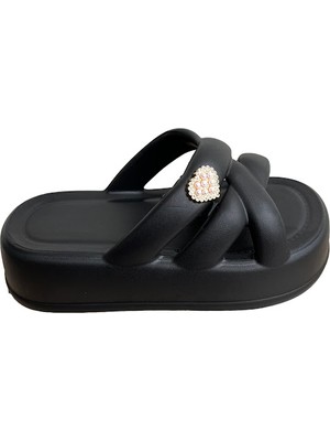 Sonimix Yüksek Tabanlı Ortopedik Kadın Terlik Havuz Plaj Deniz Terliği