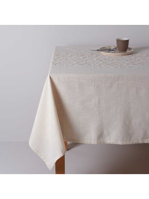 Linens Brigit 150X250 cm Masa Örtüsü Ekru