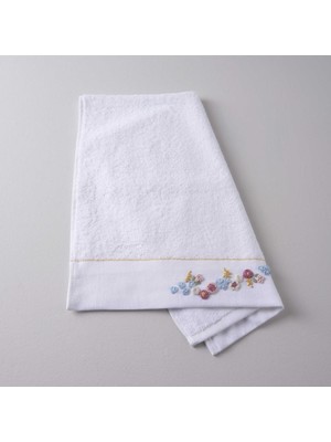 Linens Ella Bambu 50X85 cm Yüz Havlusu Beyaz