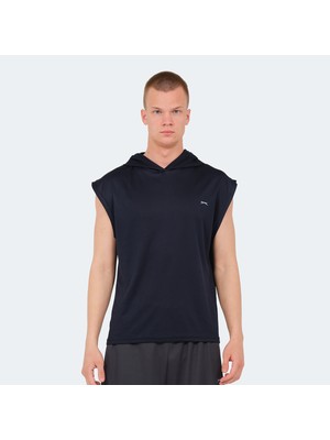 Slazenger ONDINA IN Erkek Kolsuz Lacivert Tişört