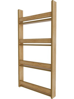 Zeo Wood Design Montessori 4 Raflı Mdf Çocuk Kitaplığı 120*60 cm - Safir Meşe