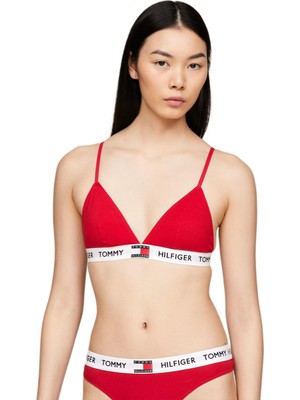 Tommy Hilfiger Kadın Dolgulu Üçgen Kırmızı Sütyen