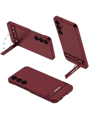 Musal Galaxy S24 Plus Kılıf Kamera Korumalı Dikey Standlı Tam Koruma Kapak