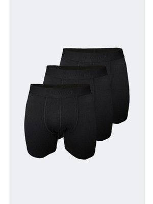 Malabadi Erkek Siyah 3 Lü Modal Uzun Boxer 010 3M010