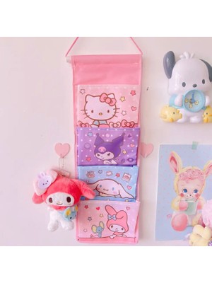 Syn İletişim Kuromi My Melody Hello Kitty Cinnamoroll Sanrio Dolap Içi Banya Oda Dekor Düzenleyici Organizatör