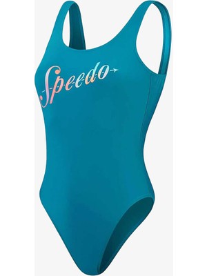 Speedo Logo Deep Ubk 1pc Pt Kadın Yeşil Mayo 8-00307616650