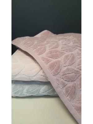 Nurpak Haza El Havlu Seti 3 Adet 50 x 90  cm  cm   Pamuk Gri-Pudra-Lavanta