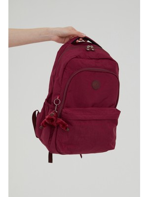 Rosso Collina Unisex Siyah Su Geçirmez Krinkıl Kumaş Günlük Sırt Çantası Seyahat ve Okul Çantası Bergamo