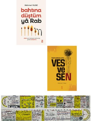 Bahtına Düştüm Ya Rab - Vesvesen - Mehmet Yıldız 2'li Set + Matematik Öğreten Cetvel