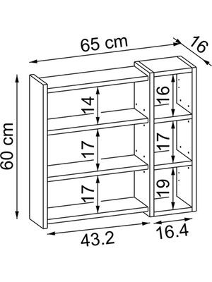 Roomart Banyo Dolabı Kulpsuz Tek Kapaklı Atlantik Çam Mdf 65 cm Aynalı Banyo Üst Dolabı